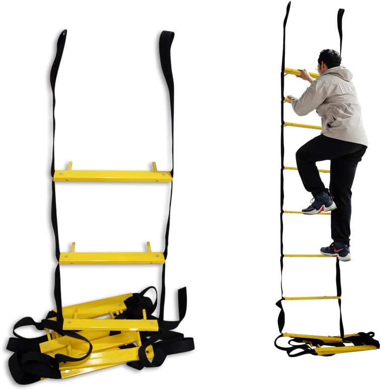ISOP Fire Ladder 2 Story Window 13ft | Retractable Ladder for Second Floor Window | Lightweight, Compact & Portable | Rescue Rope Ladders Suitable for Balcony & Windows Escape | Certified - Image 5